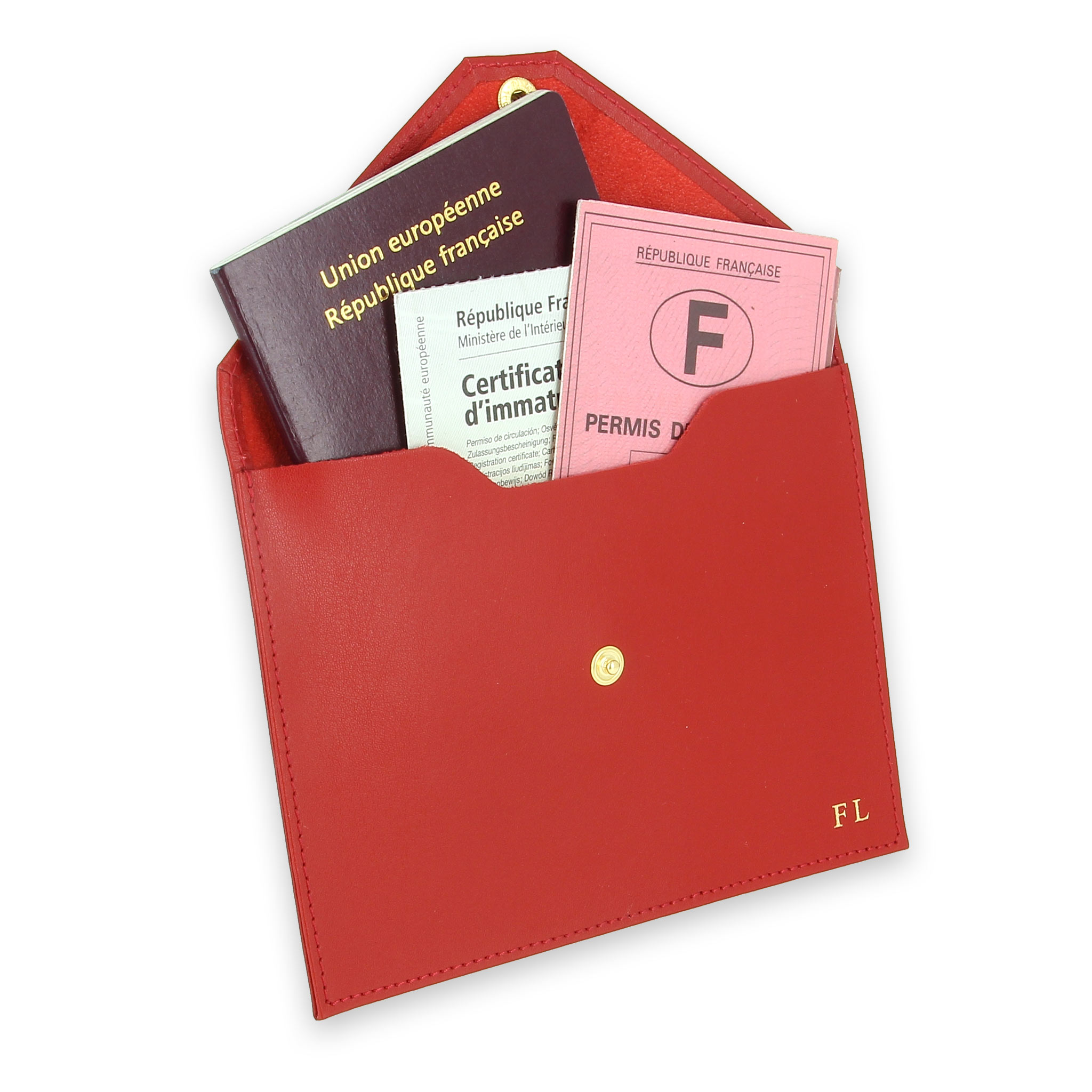 Pochette de documents en cuir et pochette de dossier en cuir - Le porte- documents en cuir personnalisé et la pochette de documents avec logo de  marque sont parfaits pour le milieu des
